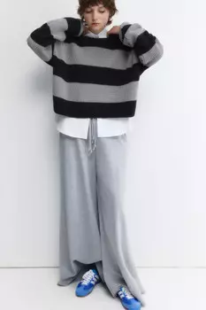 Джемпер oversize вязаный из хлопковой пряжи