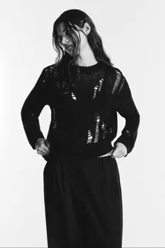 Джемпер oversize вязаный в стиле гранж