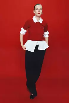 Джемпер-поло тонкой вязки