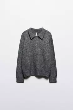 Джемпер шерстяной с отложным воротником