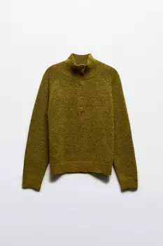 Джемпер шерстяной с воротником-стойкой