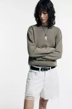 Джемпер свободный хлопковый толстой вязки