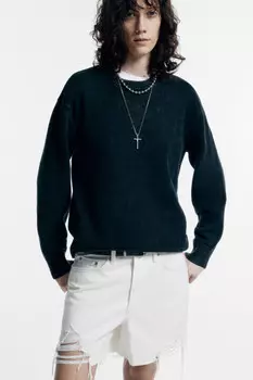 Джемпер свободный хлопковый толстой вязки