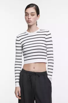 Джемпер укороченный в полоску