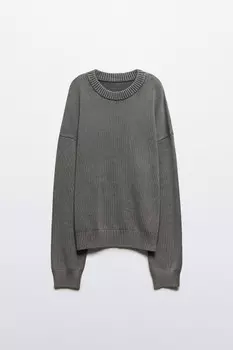 Джемпер вязаный базовый из хлопка