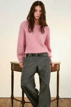 Джемпер вязаный пушистый с шерстью