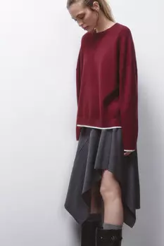 Джемпер вязаный с имитацией второго слоя