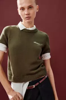 Джемпер вязаный с короткими рукавами