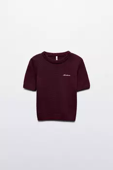 Джемпер вязаный с короткими рукавами