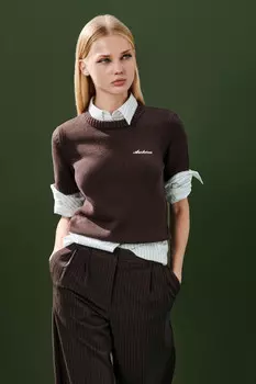 Джемпер вязаный с короткими рукавами