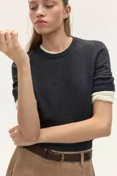 Джемпер вязаный с короткими рукавами