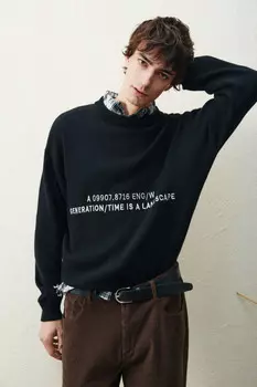 Джемпер вязаный с надписью