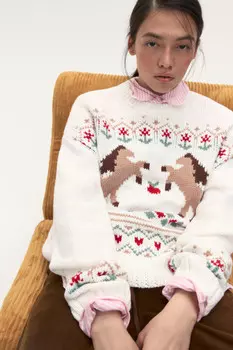 Джемпер вязаный с рисунком