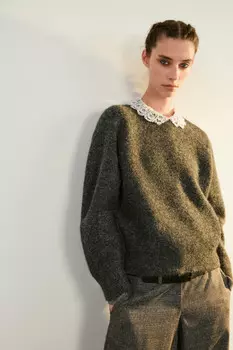 Джемпер вязаный с рукавами-реглан