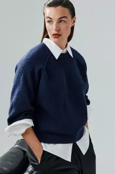 Джемпер вязаный с рукавами-реглан