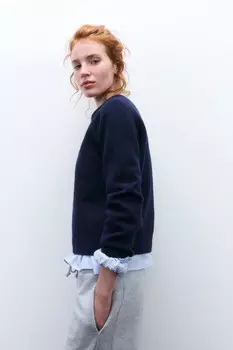 Джемпер вязаный с шерстью