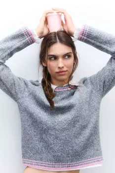 Джемпер вязаный с шерстью