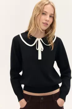 Джемпер вязаный с воротником