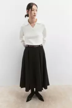 Джемпер вязаный с воротником-поло