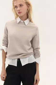 Джемпер вязаный свободный