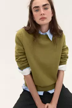 Джемпер вязаный свободный