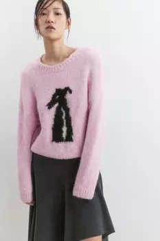 Джемпер вязаный теплый с рисунком