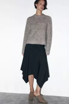 Джемпер пушистый вязаный с шерстью