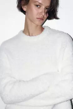 Джемпер пушистый вязаный с шерстью