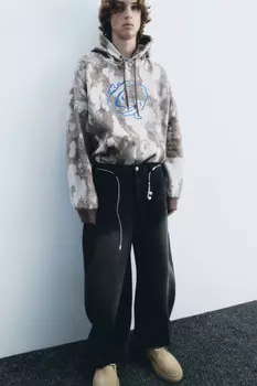 Джинсы экстраширокие с волнистыми боковыми швами