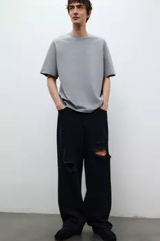 Джинсы baggy fit рваные