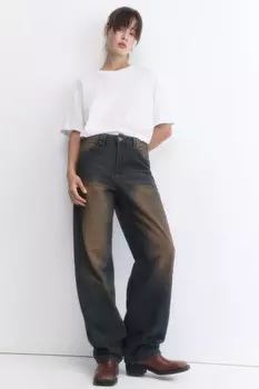 Джинсы baggy fit с декоративной петлей