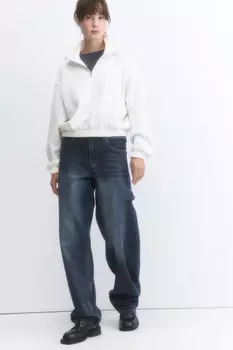 Джинсы baggy fit с декоративной петлей