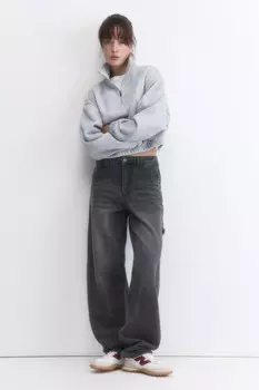 Джинсы baggy fit с декоративной петлей