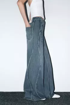 Джинсы baggy fit с декоративными швами