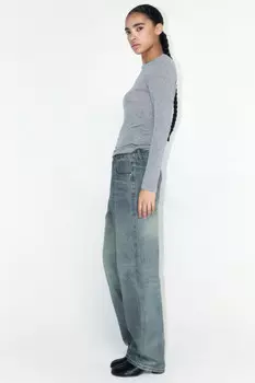 Джинсы baggy fit с прозрачным накатом
