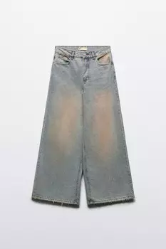 Джинсы baggy fit с состаренным эффектом