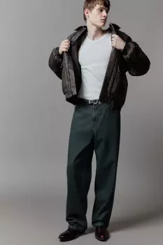 Джинсы baggy fit широкие с вареным эффектом