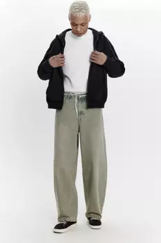 Джинсы baggy fit широкие со стиркой