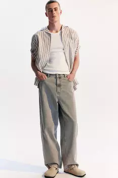 Джинсы baggy fit широкие со стиркой