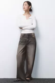 Джинсы baggy fit со средней посадкой