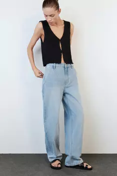 Джинсы baggy fit удлиненные со средней посадкой