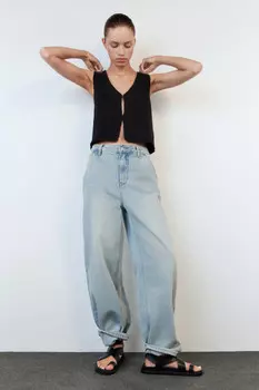 Джинсы baggy fit удлиненные со средней посадкой