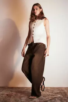 Джинсы baggy с эффектом грязной стирки