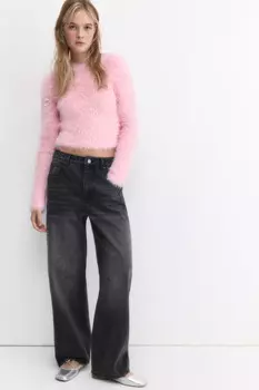 Джинсы baggy с декоративными швами на коленях