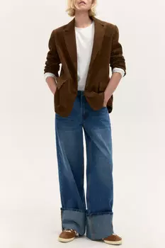 Джинсы baggy с широкими подворотами