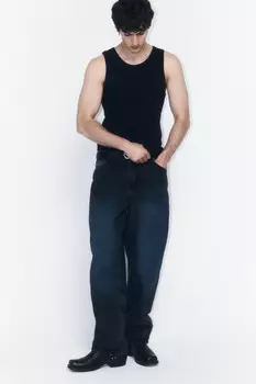 Джинсы baggy с выстиранным эффектом