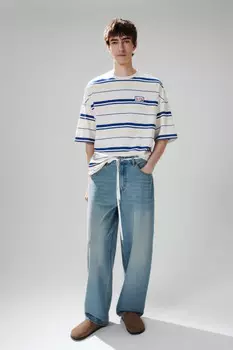 Джинсы baggy зауженные со шнурком