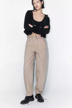 Джинсы bananas широкие с высокой посадкой