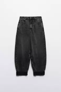 Джинсы-бананы с высокой посадкой