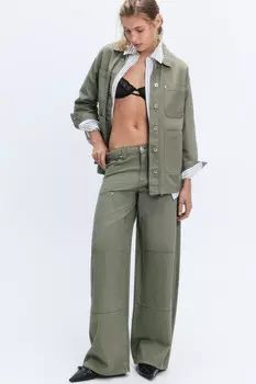 Джинсы barrel fit с низкой посадкой